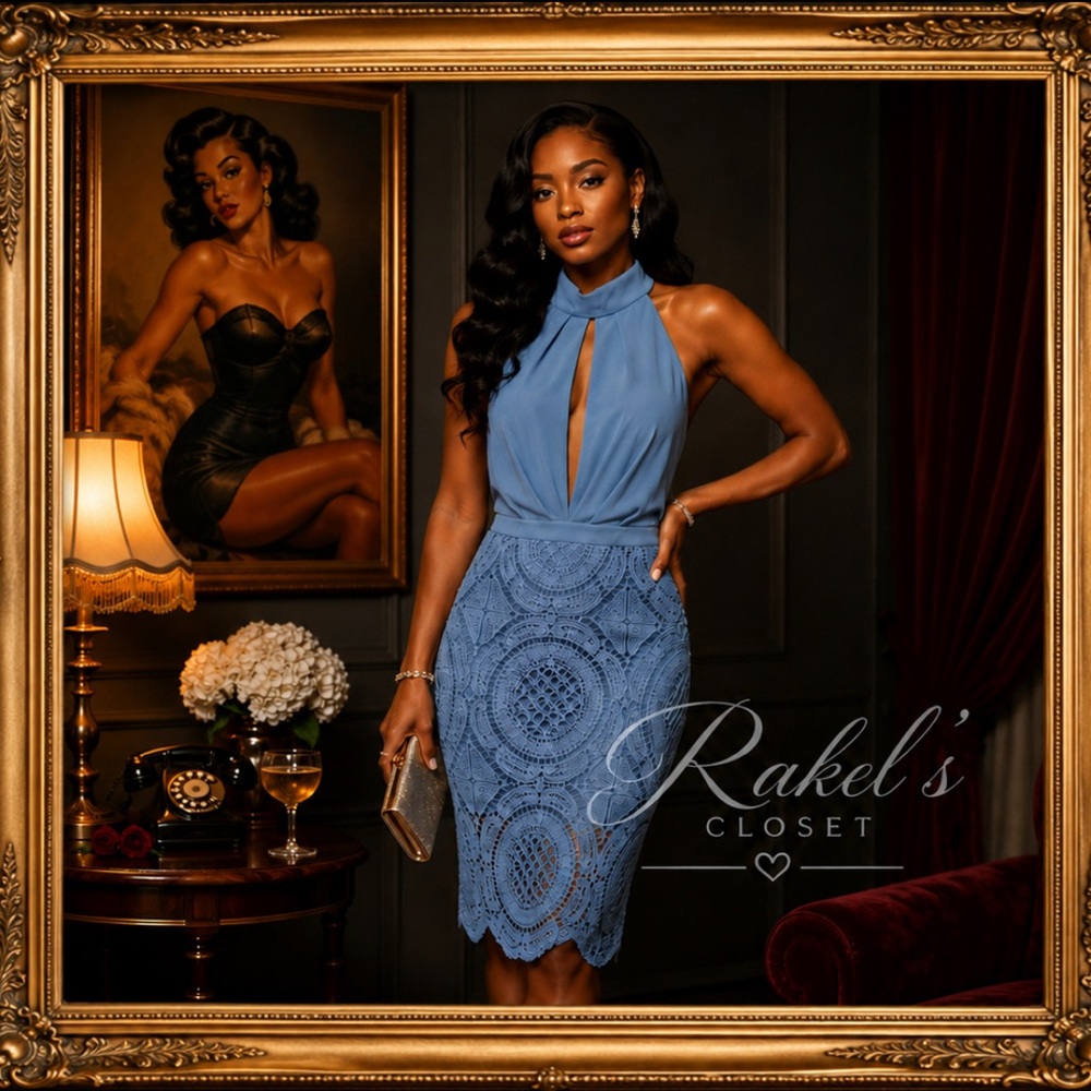 💙 Chic & Flattering Powder Blue Dress! 💙